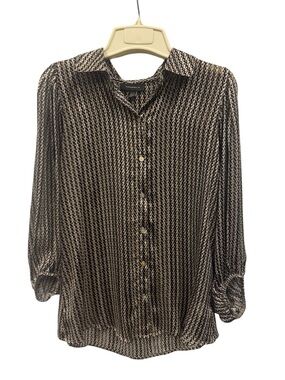 Tamara H Printed Button-Up Blouse Women’s Size XS